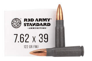 Century Arms Red Army Standard 7.62x39mm ammo with 122 gr FMJ bullets